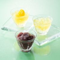 京の涼菓果子(水羊羹・柚子じゅれ・甘夏じゅれ)