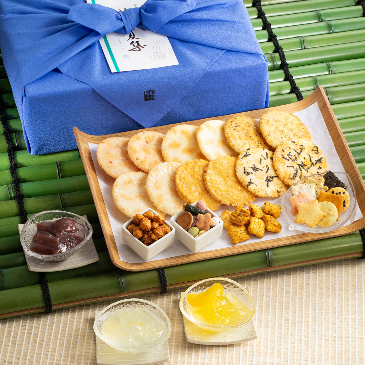 涼菓とおせんべいの風呂敷セット 「蕪村夏集」