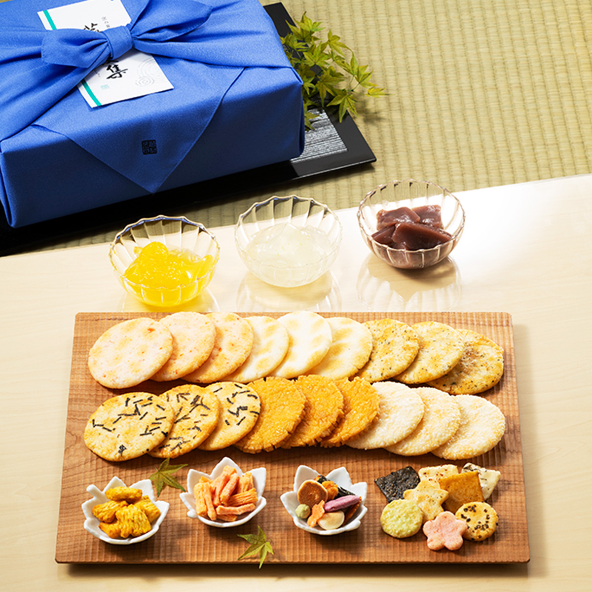 涼菓とおせんべいの風呂敷セット 「蕪村夏集」