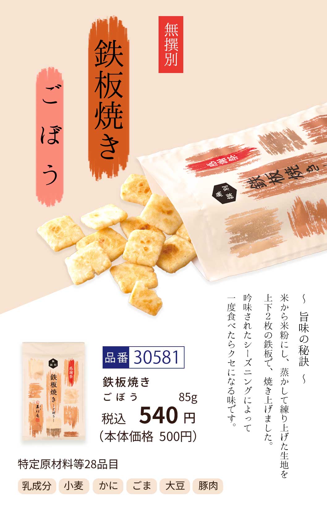 鉄板焼き 無撰別 ごぼう