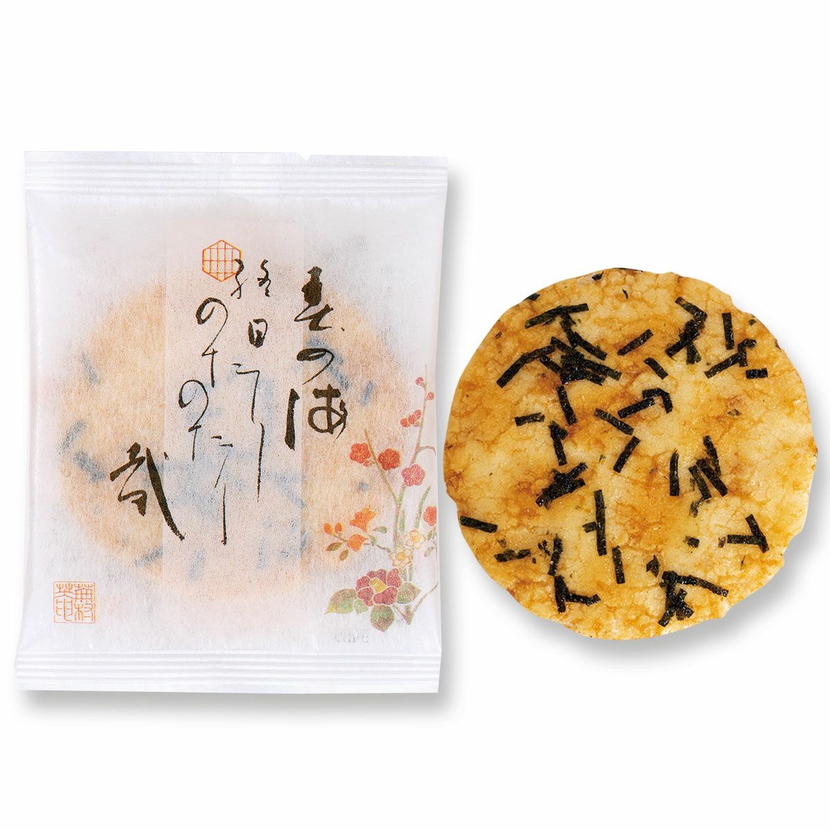 海苔付き甘醤油せんべい のたりのたり ご愛食用 (1枚入×10袋)　※