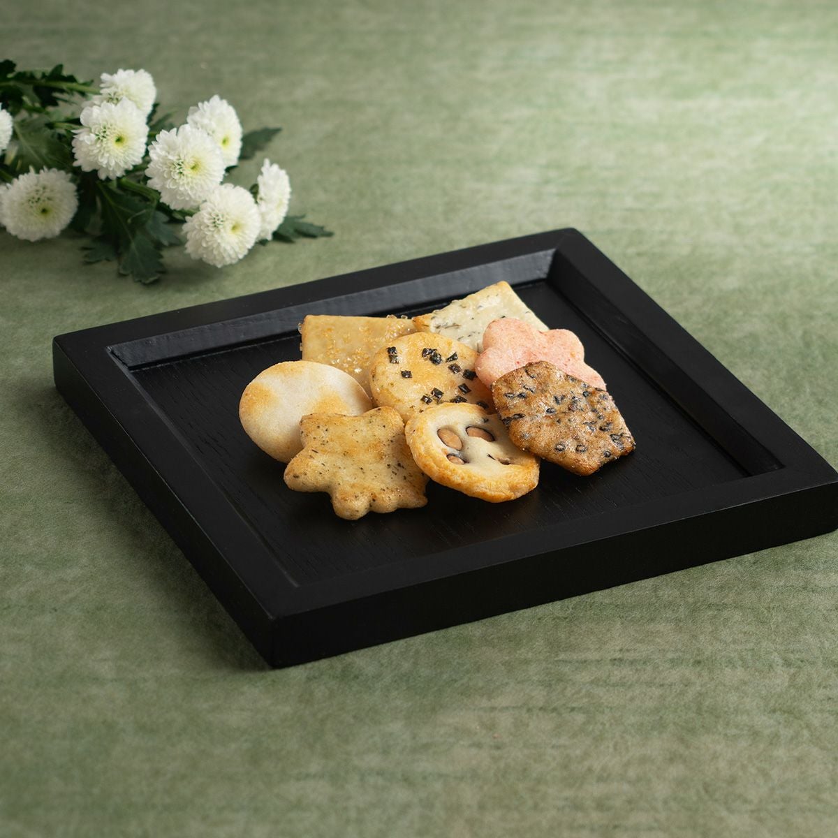  仏事包装 蕪村あられ春秋 D箱 (8枚入×16袋)